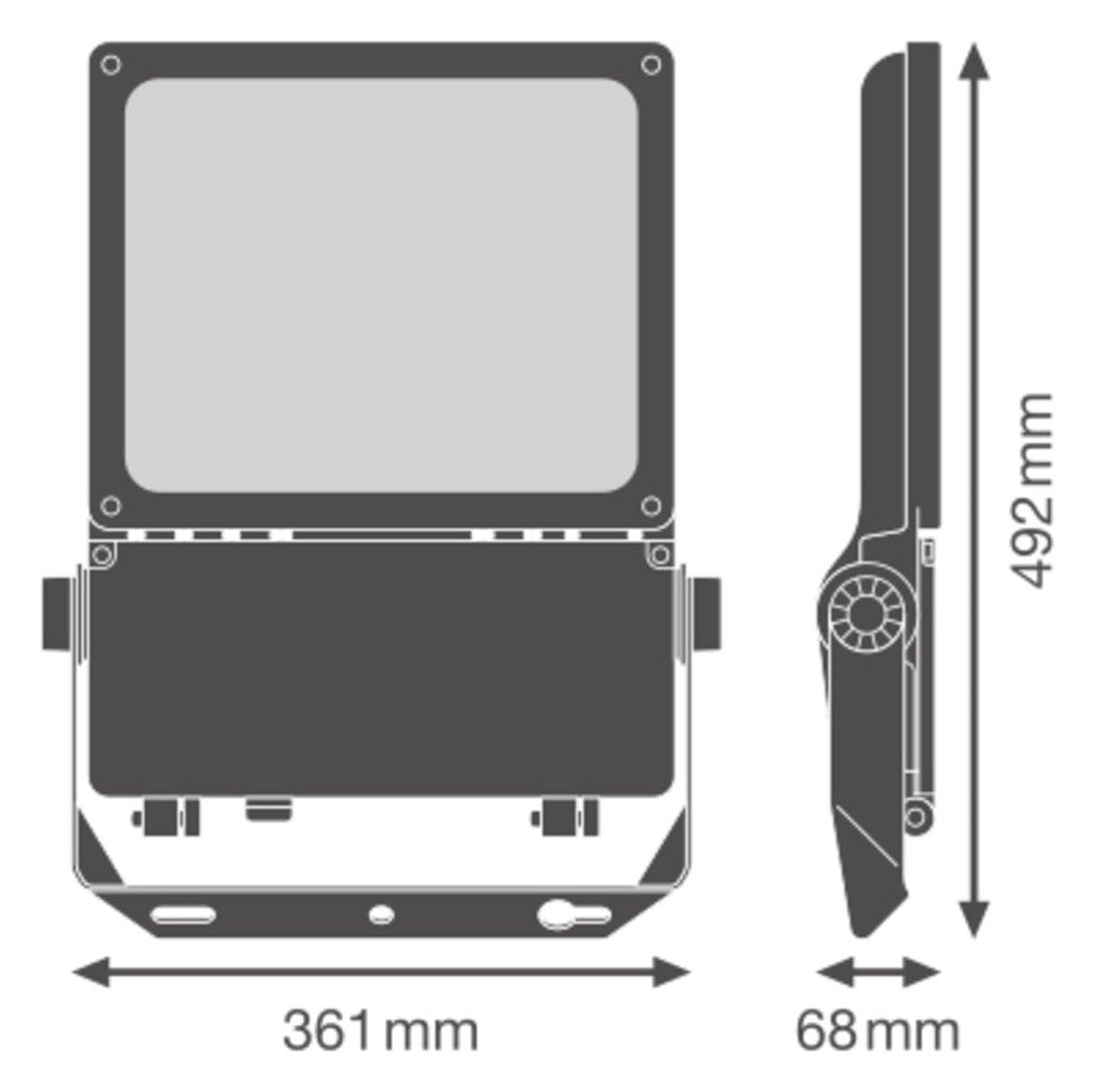 LEDVANCE LED-Anbaustrahler 130W Konv ws FL FLEX P 130W ML 840 A55X120 WAL 1LED