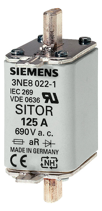 SIEMENS NH-Sicherungseinsatz 25A NH00 gR 3NE8015-1 690VAC Kombik
