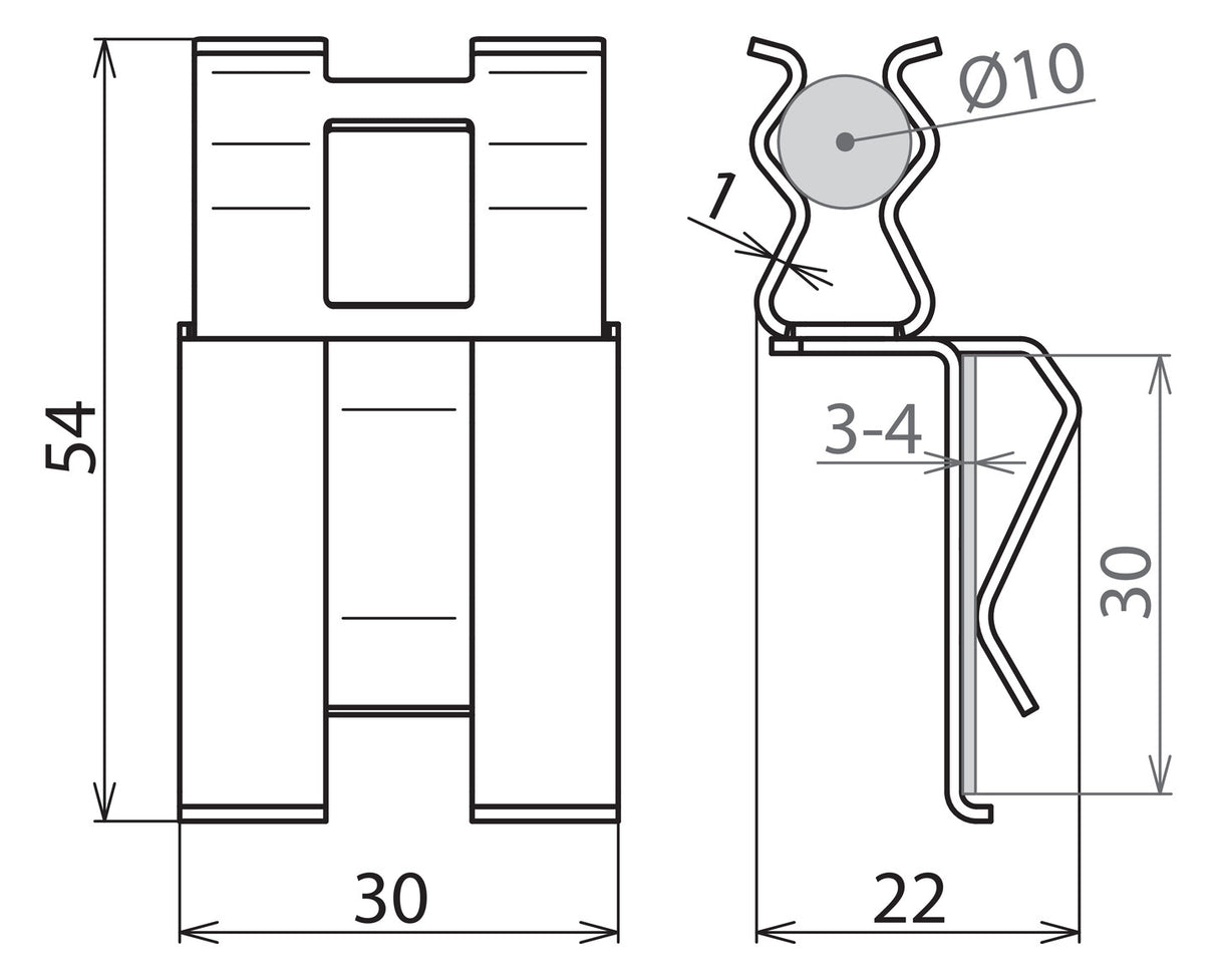 DEHN SE Parallelverbinder ST unbeh 10mm DC BK 10 FL30 STBLANK