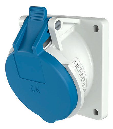 MENNEKES CEE-Anbausteckdose 3p 16A 6h 3008 230V/bl IP44 schraubl.Kl abgew Kst