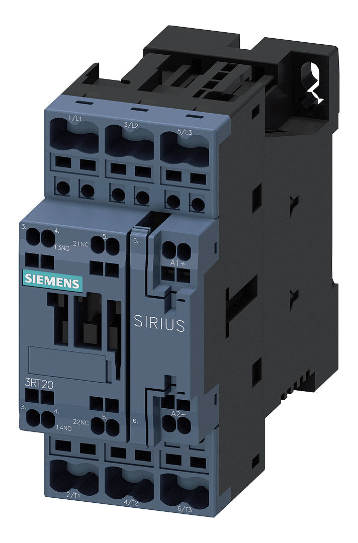 SIEMENS Leistungsschütz 5,5kW 3S 24VDC 3RT2024-2BB40 12A 1S+1Ö/Hilf REG