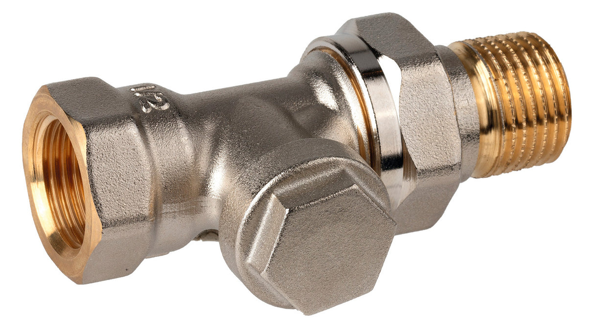 HONEYWELL Rücklaufverschraubung Verafix Messing, vernickelt, Durchgang, 1/2"