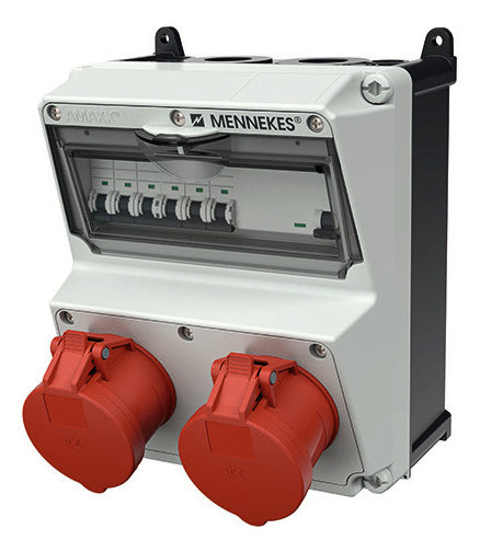 MENNEKES CEE-Kombi Kst gr IP44 2Steckd AMAXX 920023 2x32A5p400V LS-Schalter