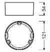LEDVANCE Aufbaurahmen ws Kst 121mm DL SLIM FRAME DN 105 WT H54mm