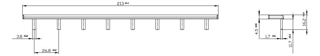 SIEMENS Phasenschiene 1ph 18mm 214mm 50A 5ST3732 10qmm Stift isol