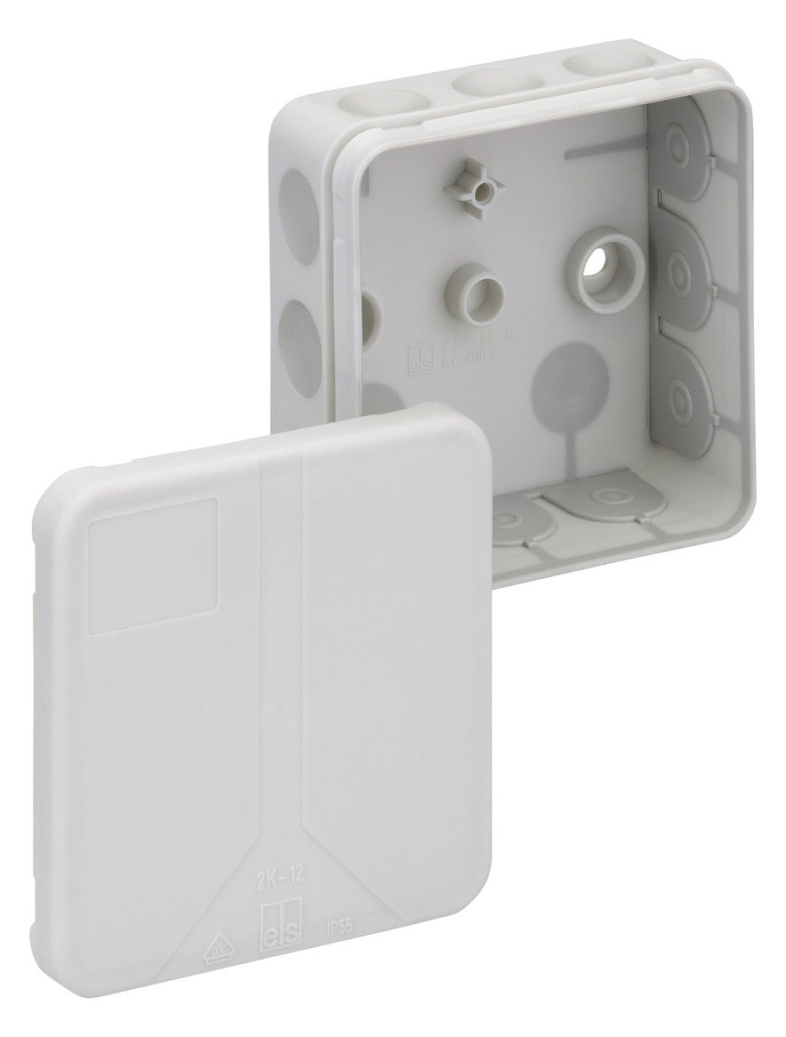 SPELSBERG Abzweigdose IP55 2,5qmm Kst 2K-12-L 85x85x37mm quadrat Wand/Decke