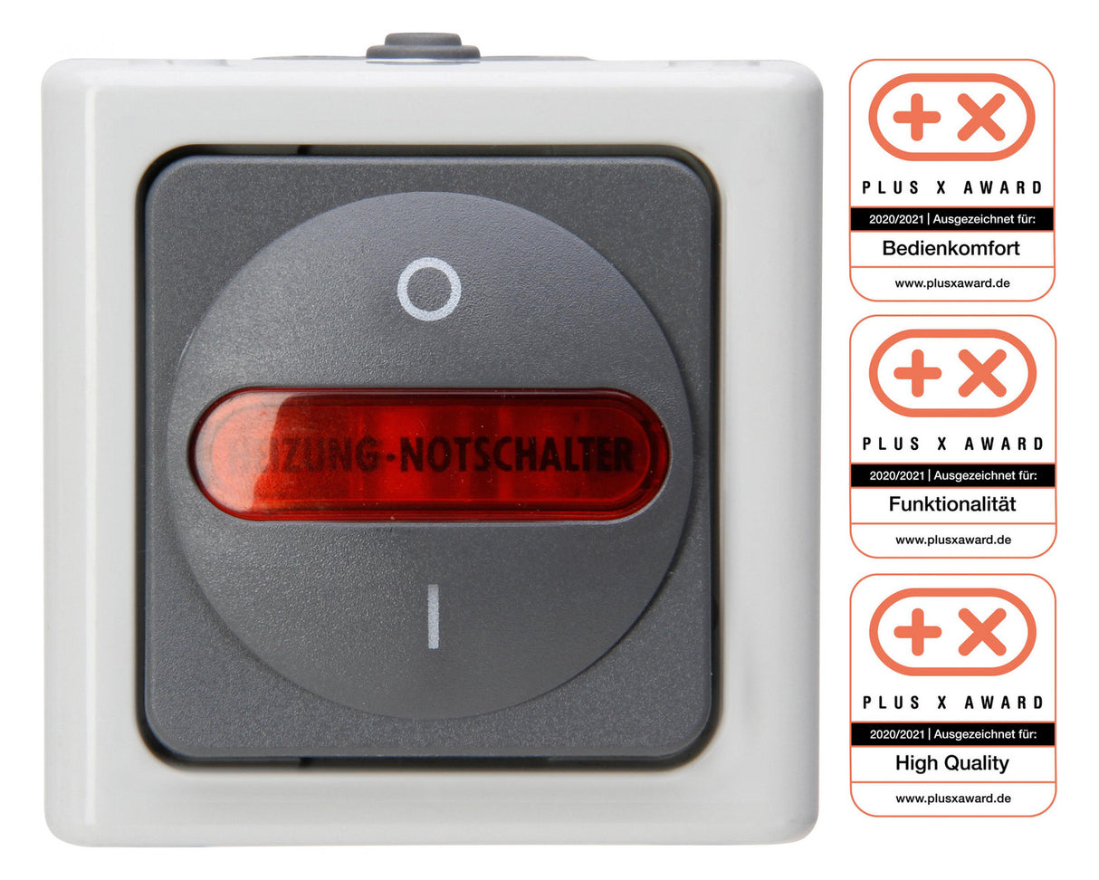 KOPP Kontroll-Heizungsschalter mt AP 1f BLUEELECTRIC 562356009 IP44