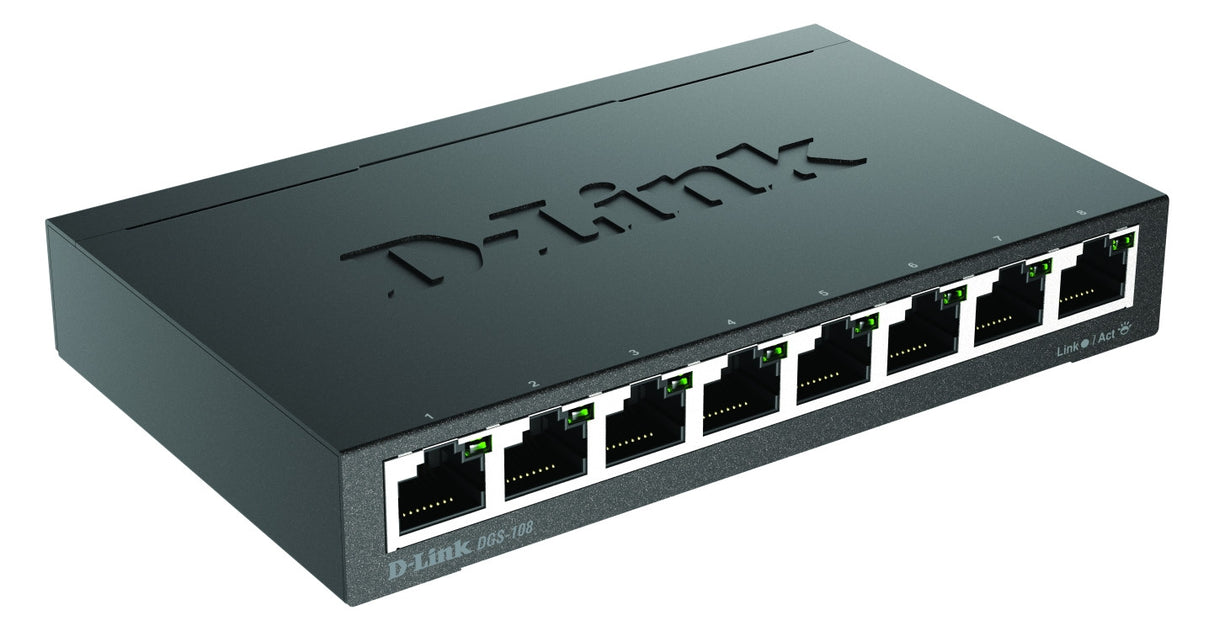 D-Link Tischswitch 8x10/100/1000Mbps DGS-108/E Layer2