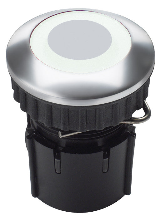 GROTHE Klingeltaster alu ws UP rnd m.Bel PROTACT 230 LED 13mm