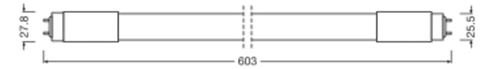 LEDVANCE LED-Röhrenlampe G13 T8 7,5W ws LED TUBE T8 HF P 600 mm 7.5W 840 4000K