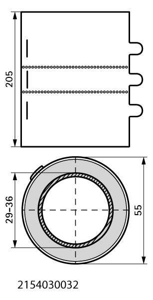 WALRAVEN Brandschutzmanschette Pacifyre MK II für br. Rohr / ged. MSV 32 mm