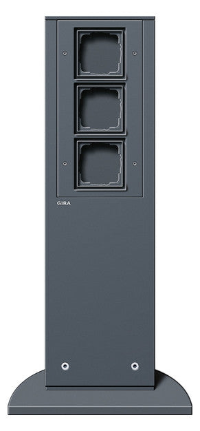 GIRA Steckdosensäule Metall anth 3dos Gira Energiesäule 134528 491x142x75mm