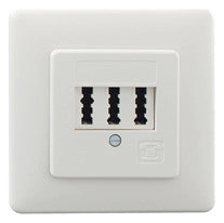 RUTENBECK Anschlussdose TAE_2x6/6NFF UP TAE 2x6/6 NFF Up rw rws RAL9010 schraub