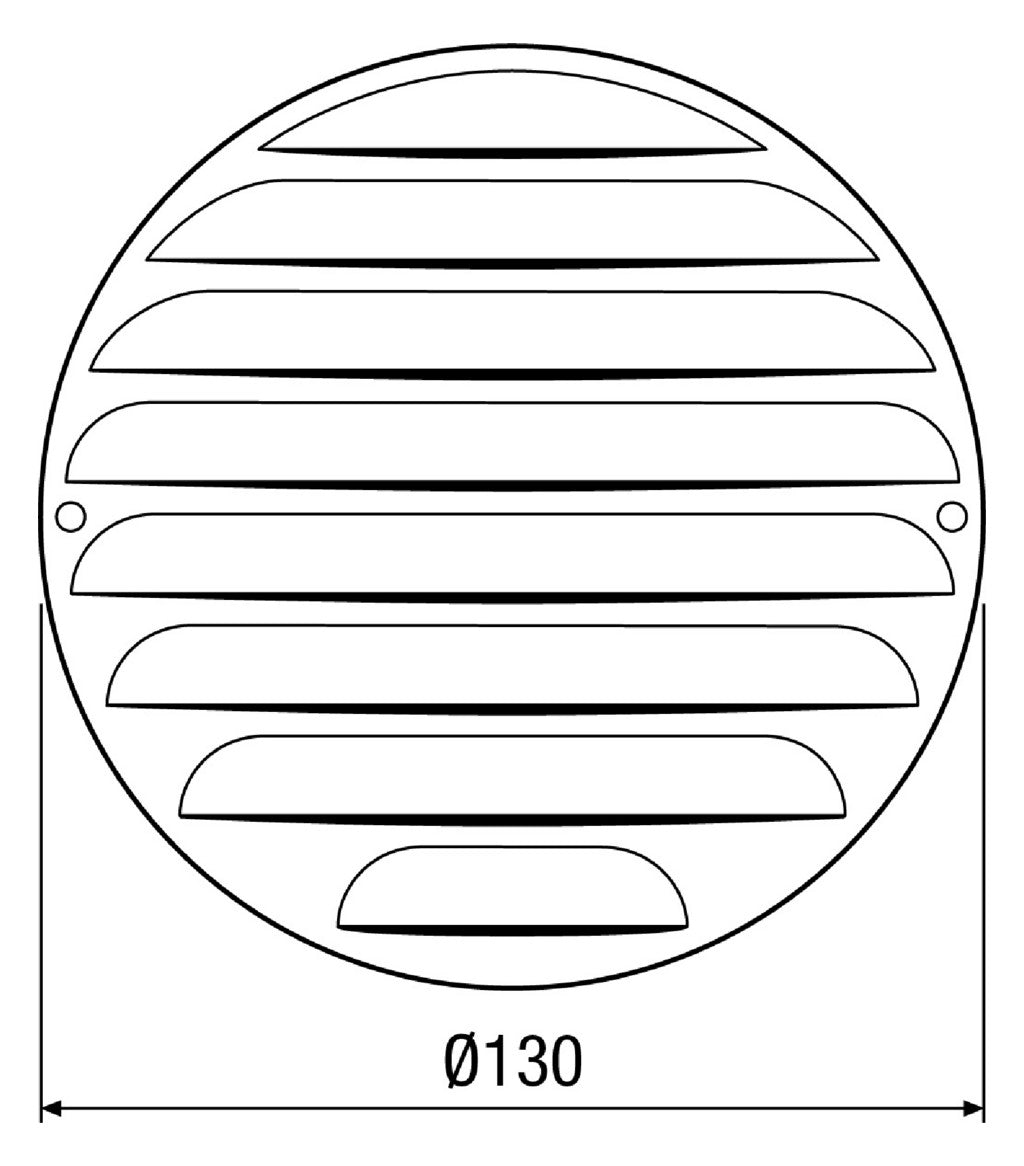 MAICO Lüftungsgitter Kst MGR 80/125 weiß