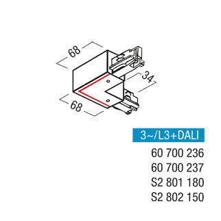 ZUMTOBEL Kupplung/Verbinder L ws 110mm 3PH VERB-W ERD-A WH