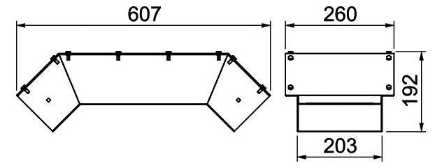 BETTERMANN Außeneck BS-K 90° E30 unbeh PLMR LFD 607x187mm schraub