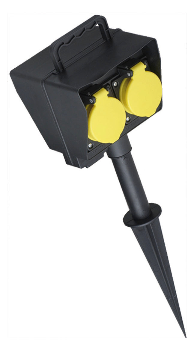BACHMANN Gartensteckdose 2f sw 2m IP44 394.180 1,5qmm