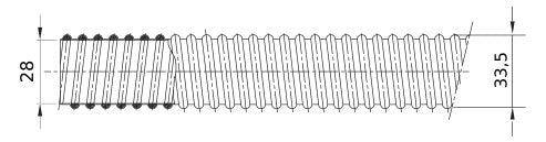 GEWISS Wellrohr 28mm PVC IP64 PVC gr DX30028 320N 5-60°C