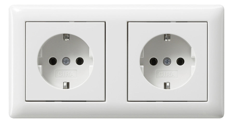 GIRA Steckdose 2f rws glz UP IP20 Standard 55 479303