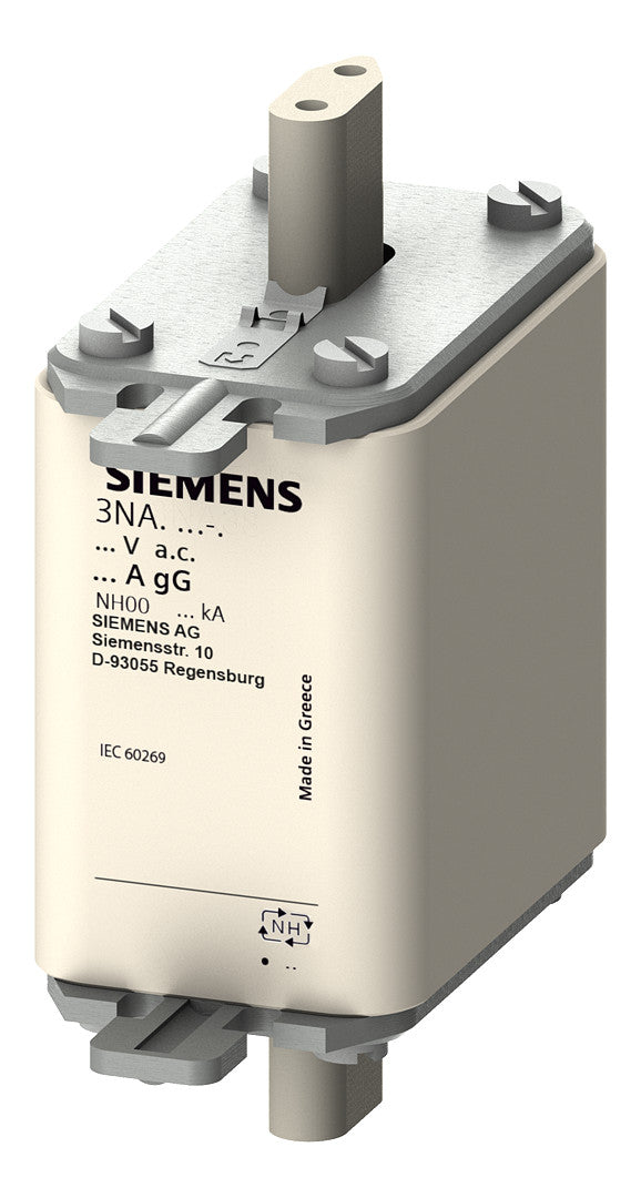 SIEMENS NH-Sicherungseinsatz 100A NH00 3NA3830-7 500VAC gG Stirnk