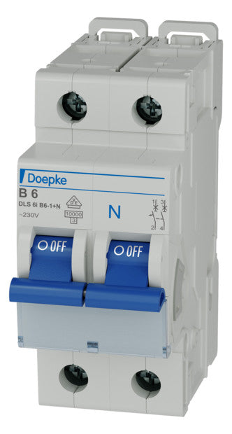 DOEPKE Leitungsschutzschalter UC B 6A DLS 6I B6-1+N 10KA 1+N 400V 2TE 50Hz