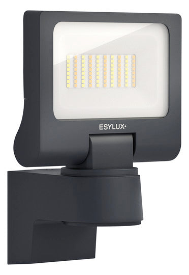 ESYLUX LED-Wandstrahler 10W Konv 1LED gr SUNJA FL TR 1300 827/840 AN anth 1300lm