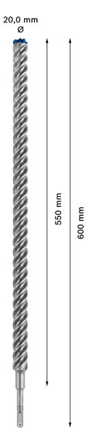 BOSCH-EW Hammerbohrer 25mm SDSplus SDS plus-7X 1pc 550/600mm f.Beton