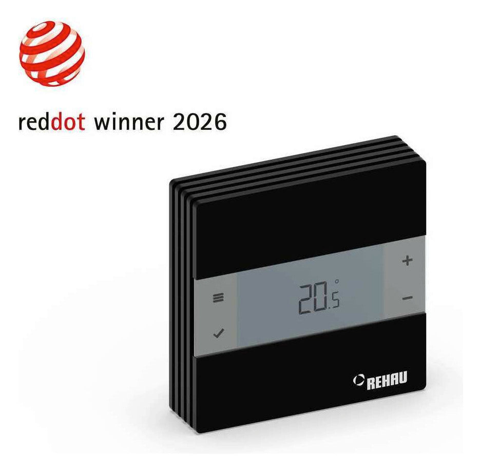 Rehau RAUTHERM Raumregler NEA HCT 230 V, schwarz | 14603021001