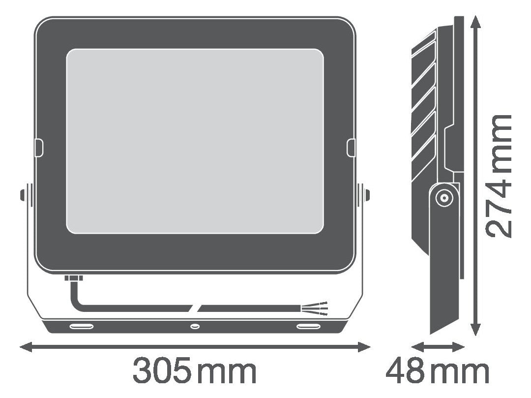 LEDVANCE LED-Anbaustrahler 135W Konv sw FL COMP V 135W 840 SYM 100 BK 1LED ws