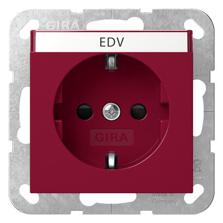 GIRA Steckdose 1f rt glz UP m.BS IP20 System 55 4462108