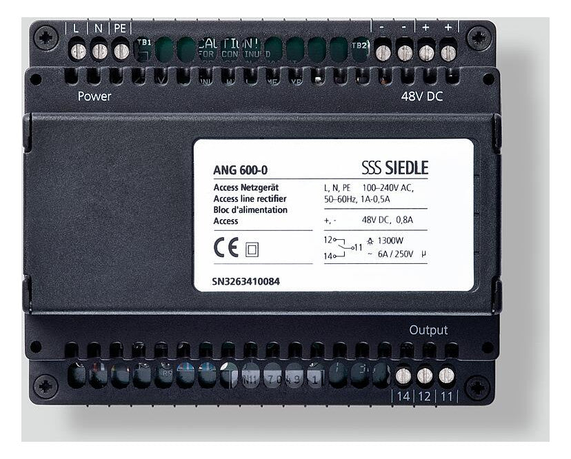 SIEDLE Steuergerät Türstat 48V AC IP20 ANG 600-0 Türöffn 999Tln ProgrSperre