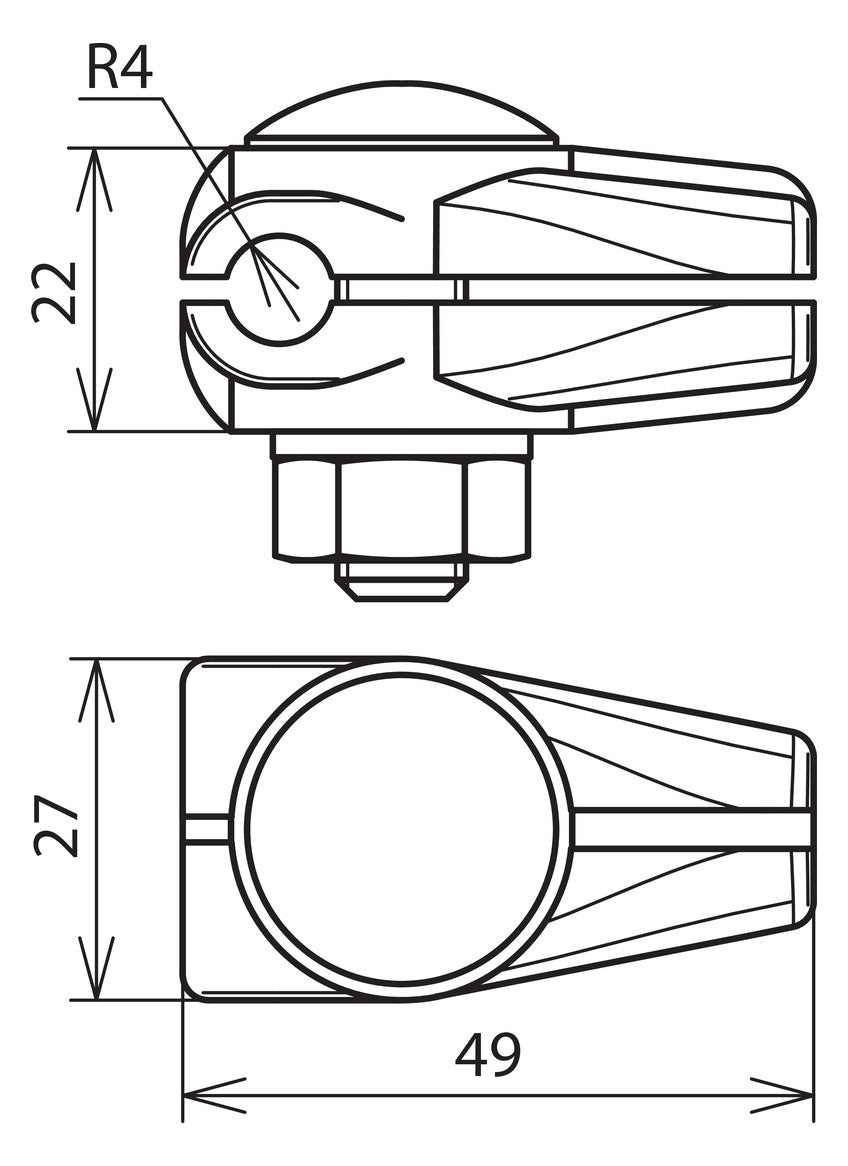 DEHN SE T-Verbinder Zn unbeh 8mm ESTV 8 RG Sechskantschraube