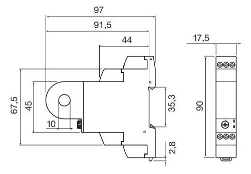 EBERLE Lastabwurfrelais 2-20A 2-20A/ansp MI 20 250V 1250VA UC 1TE