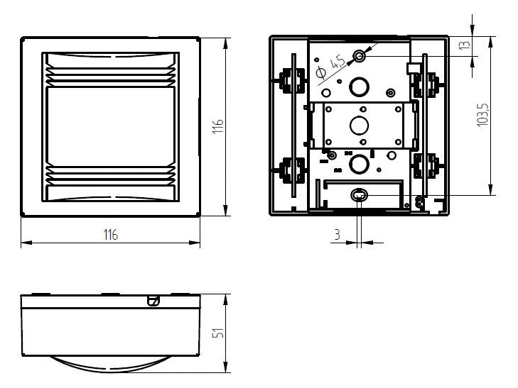 GROTHE Gong 8-12V/AC 83dB elektromech GONG 165 Bw Kst IP20 0,3A