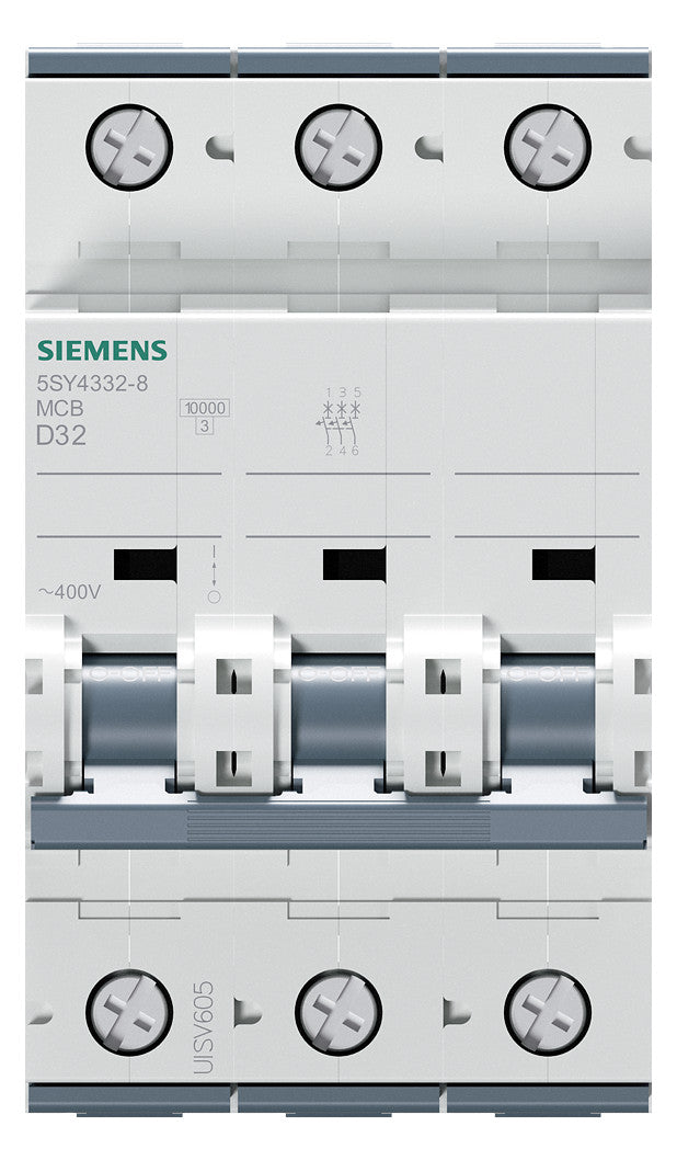SIEMENS Leitungsschutzschalter UC D 32A 5SY4332-8 3p 400V 3TE 50Hz IP20