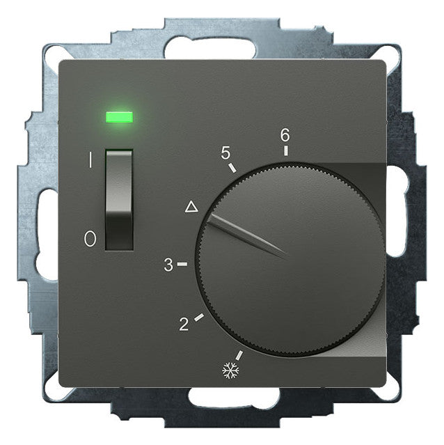 EBERLE Raumthermostat 230V 10A Öffner UTE 1011-Anthrazit-55 IP20 Bimetall