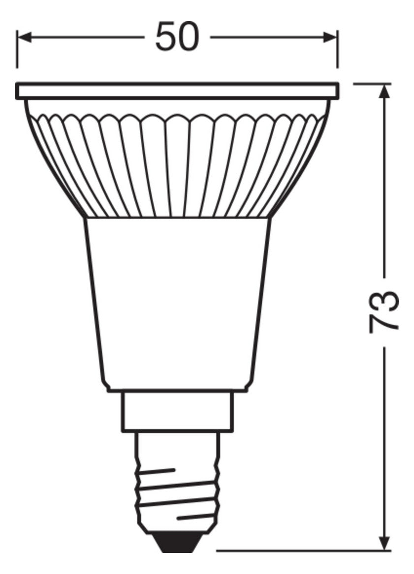 LEDVANCE LED-Reflektorlampe E14 PAR16 ws LED PAR16 50 36° P 4.5W 827 E14 PAR16 F