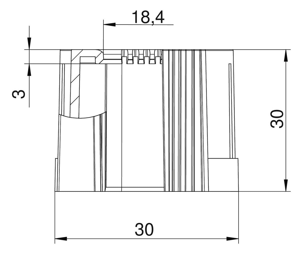 BETTERMANN Steckendtülle Kst 25mm lgr 129 TB M25 unbeh hfr