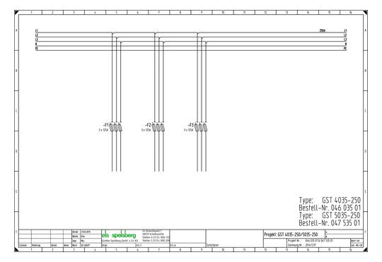 SPELSBERG Lasttrenngehäuse NH000 250A GST 5035-250 Plus 690V 640x179x440mm