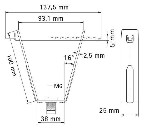 WALRAVEN Deckenhänger Britclips Rapid RTB 6 für Trapezblech einteilig M6