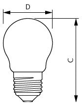 PHILIPS-LM LED-Kugellampe FM E27 P45 ws CorePro LEDLusterND4.3-40W E27 827P 4,3W