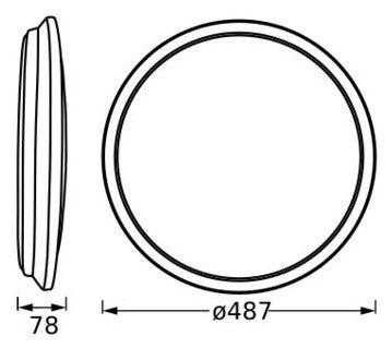 LEDVANCE LED-Anbauleuchte 36W 3000K si Orbis Dublin 490 mm 36W 830 SI 2800lm