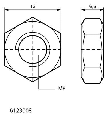 WALRAVEN Sechskantmutter DIN 934 ev M8