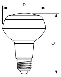 PHILIPS-LM LED-Reflektorlampe E27 R80 4W CorePro LEDspot ND 4-60W R80 E27 827 R80