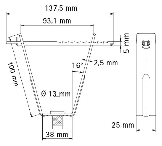 Walraven Deckenhänger Britclips Rapid RTB 13 f. Trapezblech einteilig Loch: 13 | 6781013