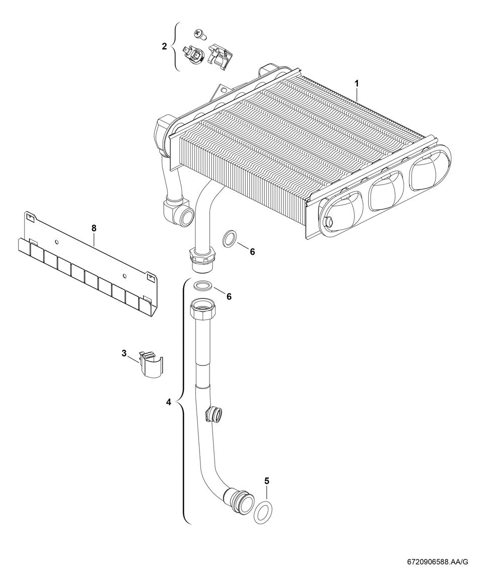 BOSCH Gas-Heizwertgerät, wandhängend CERAMINI ZSR 5/10-7 KE 23, 770x450x275