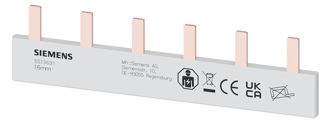 SIEMENS Phasenschiene 1ph 18mm 105mm 80A 5ST3631 16qmm Stift isol