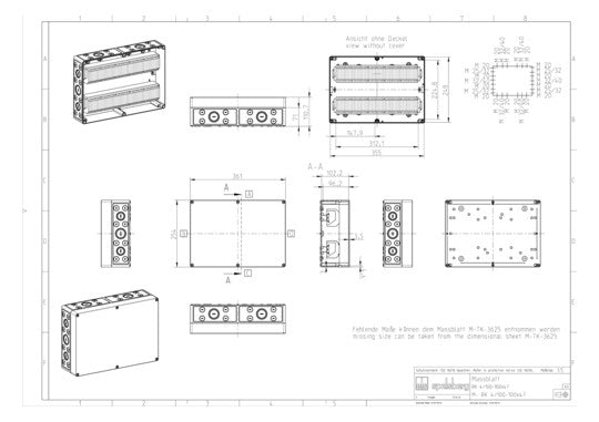 SPELSBERG Klemmenkasten 4qmm 100f Kst AP RKi 4/100-100x4² 254x360x111mm AnbMögl