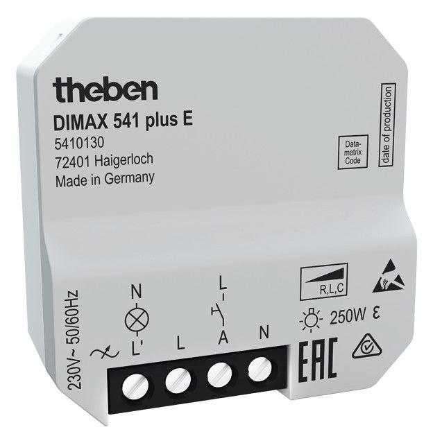 THEBEN Tastdimmer uni 5-250W UP DIMAX 541 plus E Lichtwertspeicher
