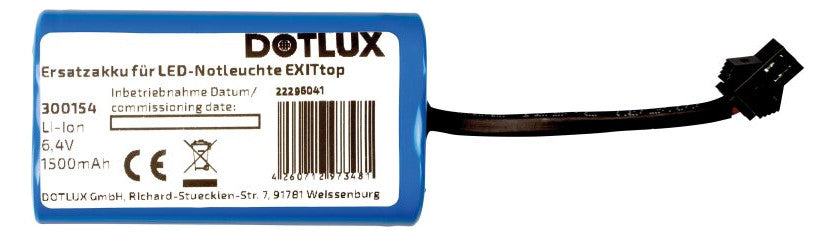 DOTLUX Ersatzakku für LED Notleuchte EXITtop 5098 8h